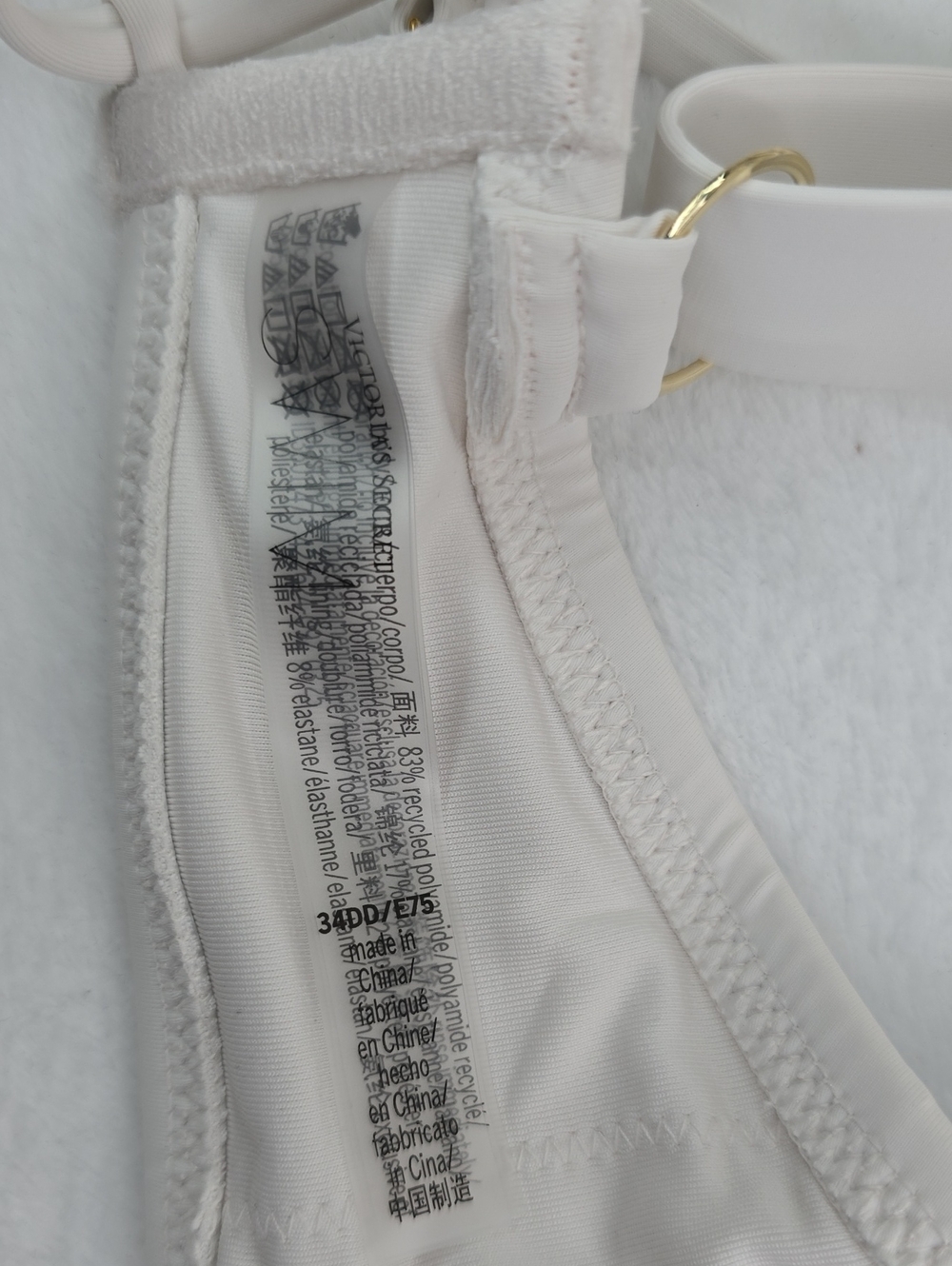 Victoria's Secret Swim Essential Full-Coverage Bikini Top NWT Sz 34DD - Picture 6 of 6